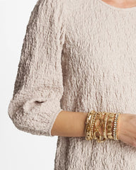Gold Thin Twist Stretch Bracelet