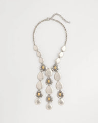 Mixed Metals Island Metal Linear Necklace