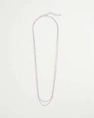 Mixed Metals Mixed Metal Double Strand Necklace