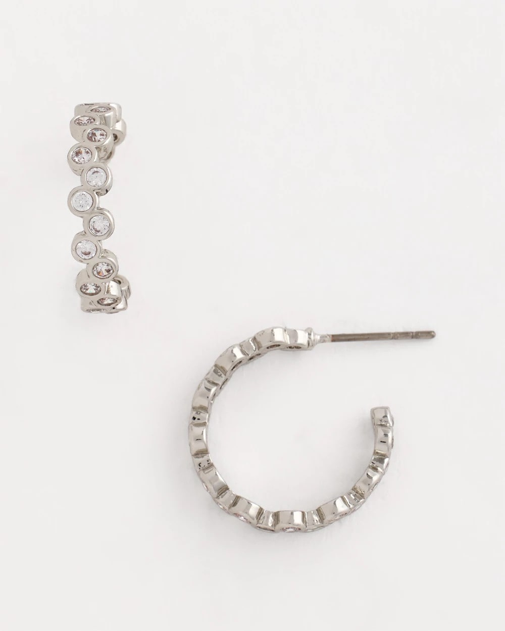Silver No Droop® Silvertone Hoop Earrings