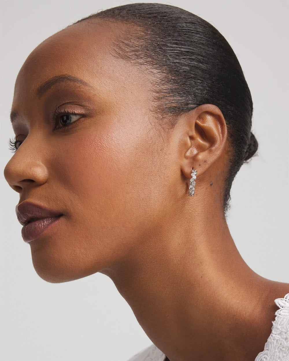 Silver No Droop® Silvertone Hoop Earrings