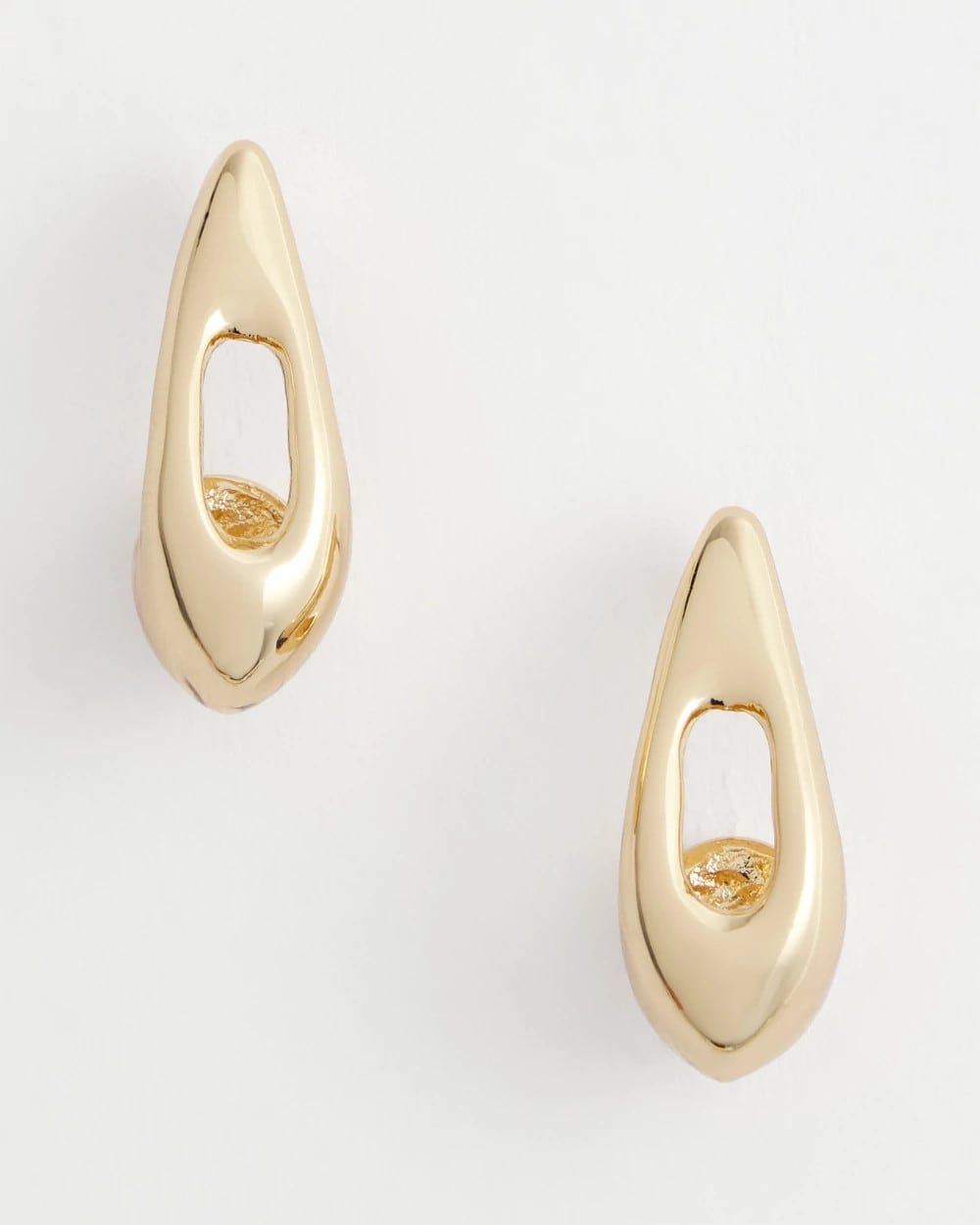 Gold Gold Puff Hoop Earrings