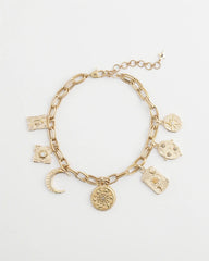 Gold Gold Celestial Charm Necklace