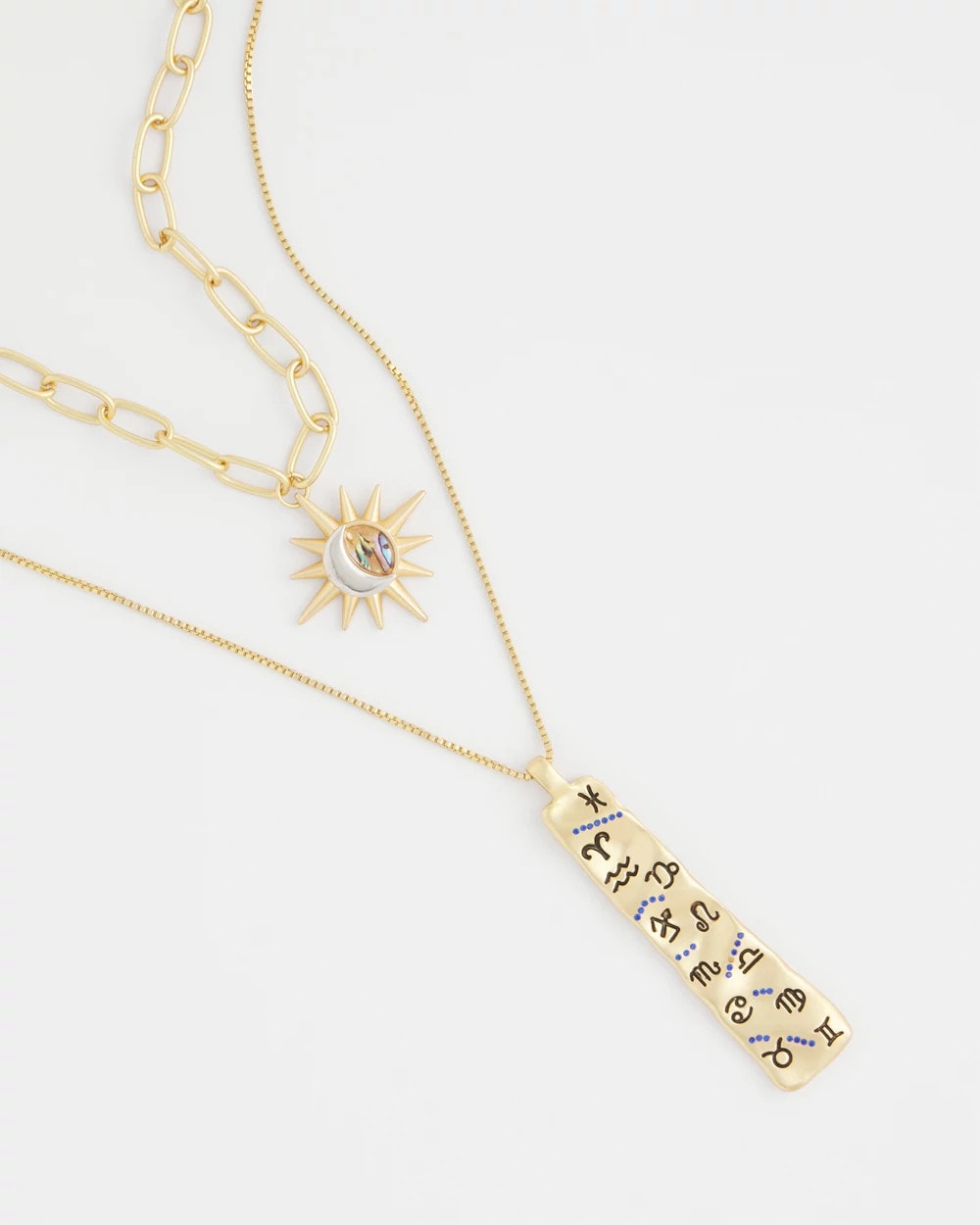 Gold Convertible Zodiac Pendant Necklace
