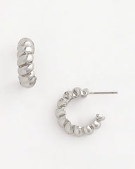 Silver No Droop® Silvertone Twisted Hoop Earrings