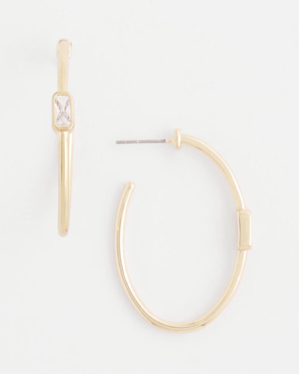 Gold Gold Oval Hoop Earrings