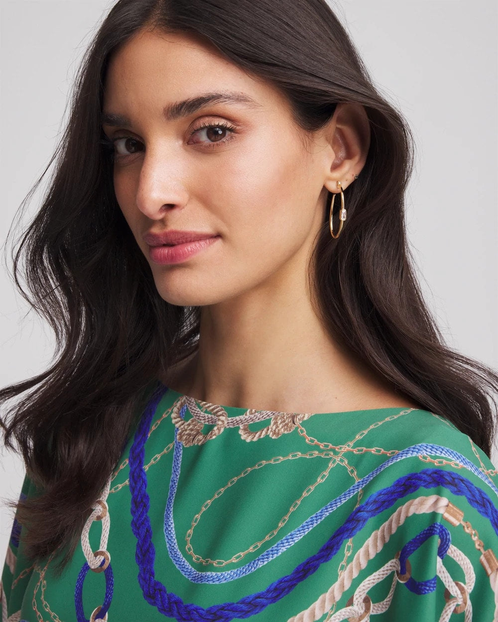 Gold Gold Oval Hoop Earrings