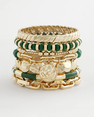 Green Green Jade Stone Charm Bracelet