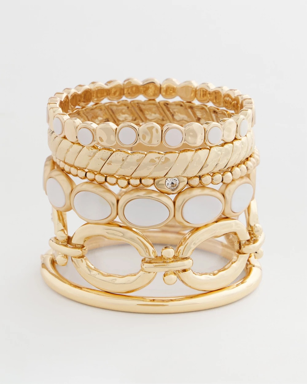 Gold Open Link Toggle Bracelet