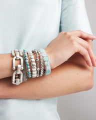 Silver Silvertone Link Chain Bracelet