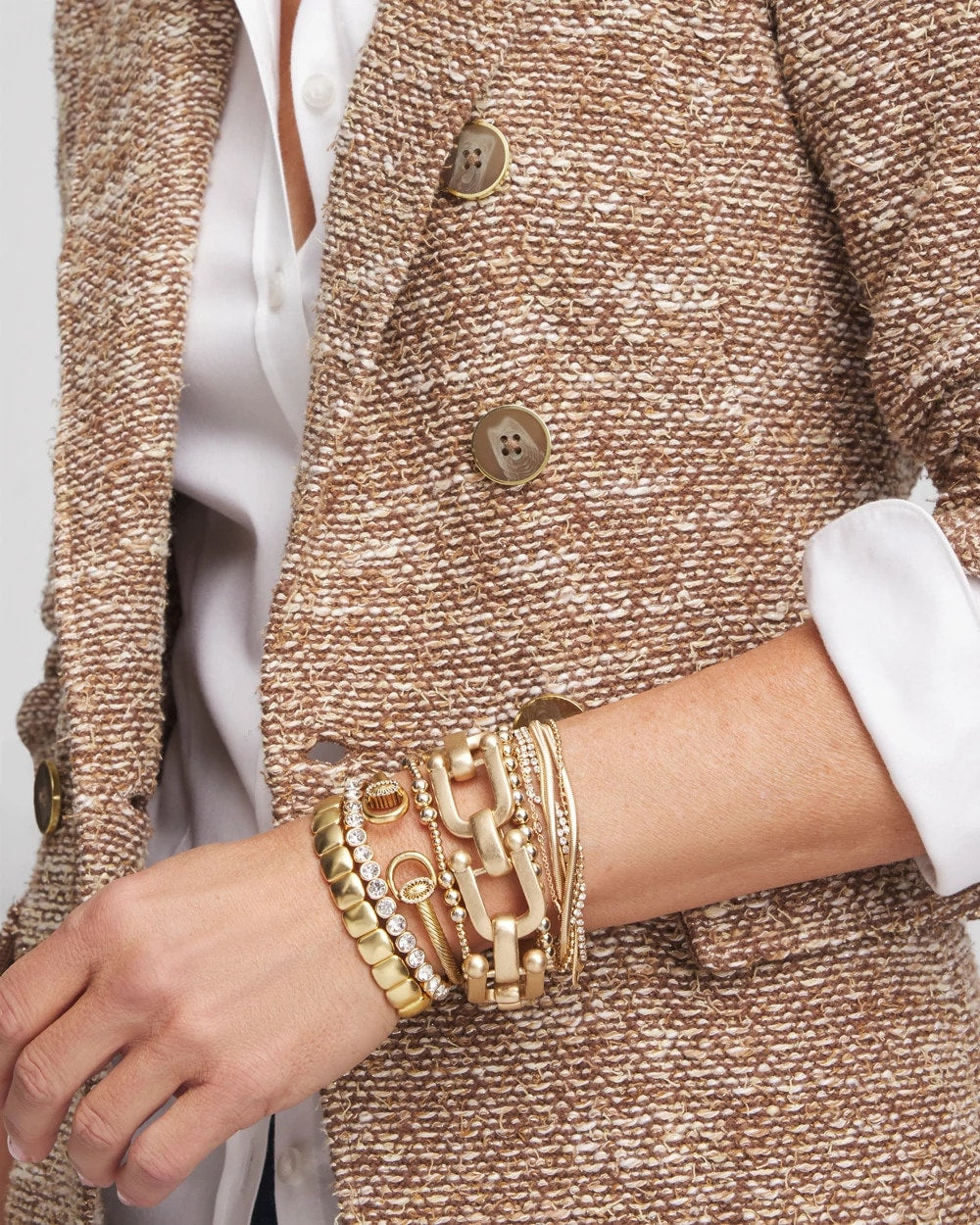 Gold Golden Link Chain Bracelet