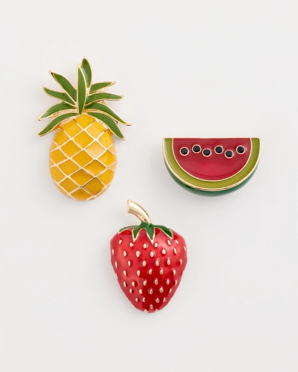 Multi Fruit Brooch Set