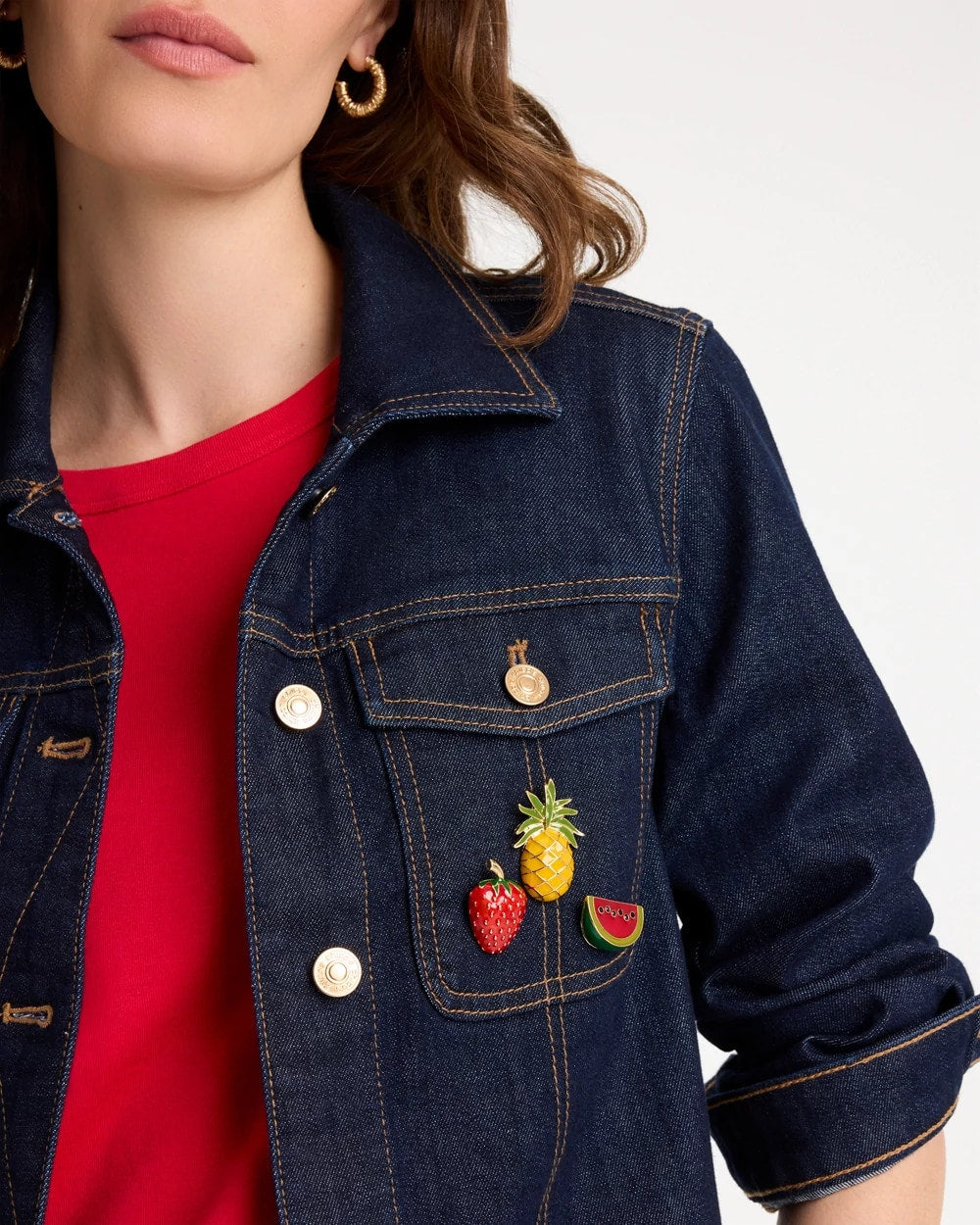 Multi Fruit Brooch Set