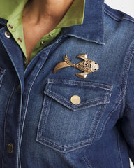Gold Koi Fish Brooch