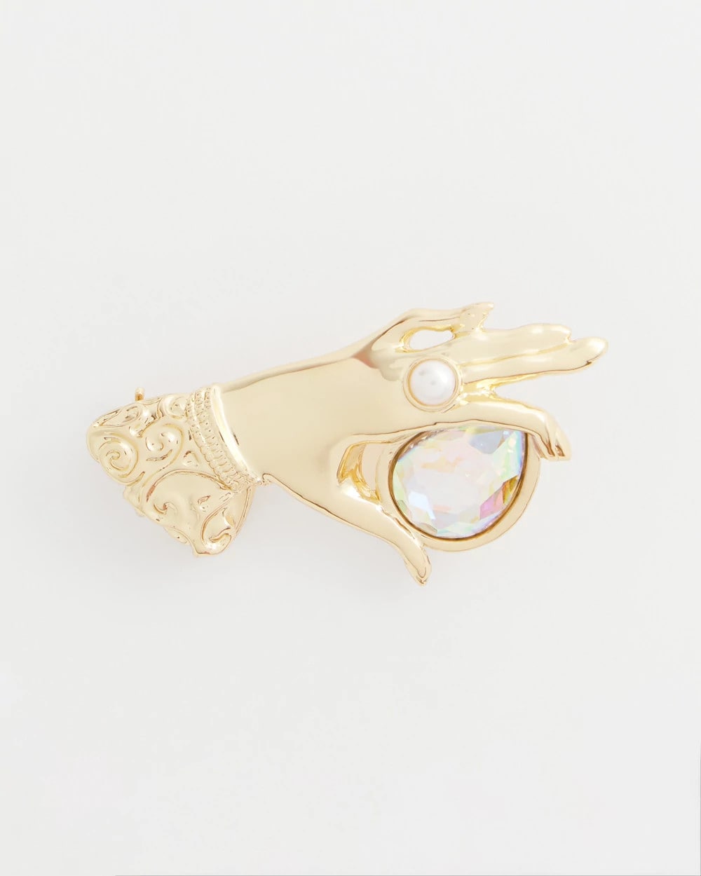 Gold Fortune Teller Gem Brooch