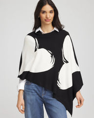 Black Love Brush Convertible Sweater Poncho