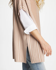 Vanilla Chai Turtleneck Sweater Poncho