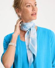 Alabaster Palm Tie-Dye Skinny Scarf