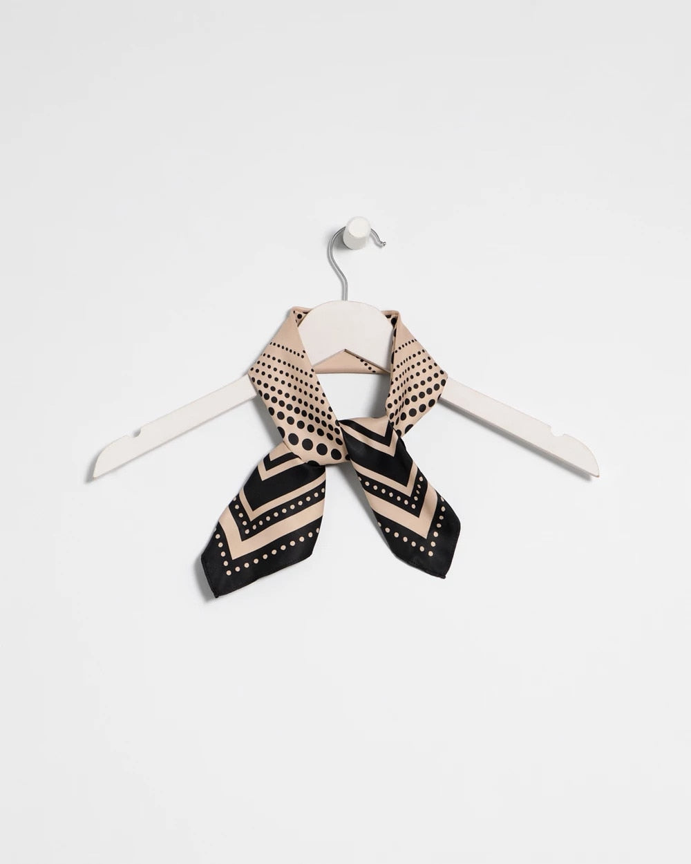 Black Polka Dot Square Scarf