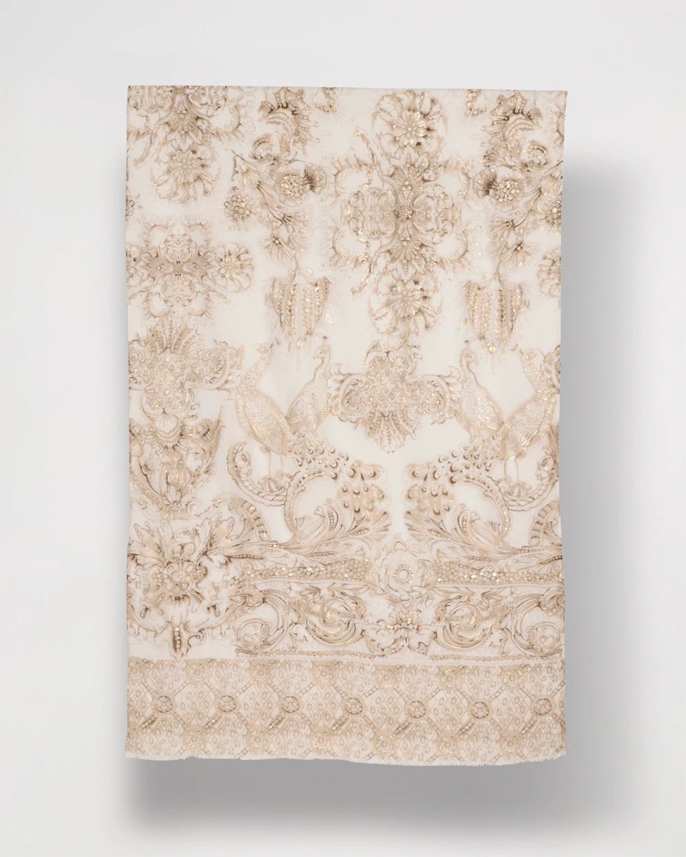 Neutral Foiled Oblong Scarf