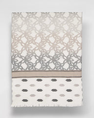Neutral Neutral Paisley Polka Dot Oblong Scarf