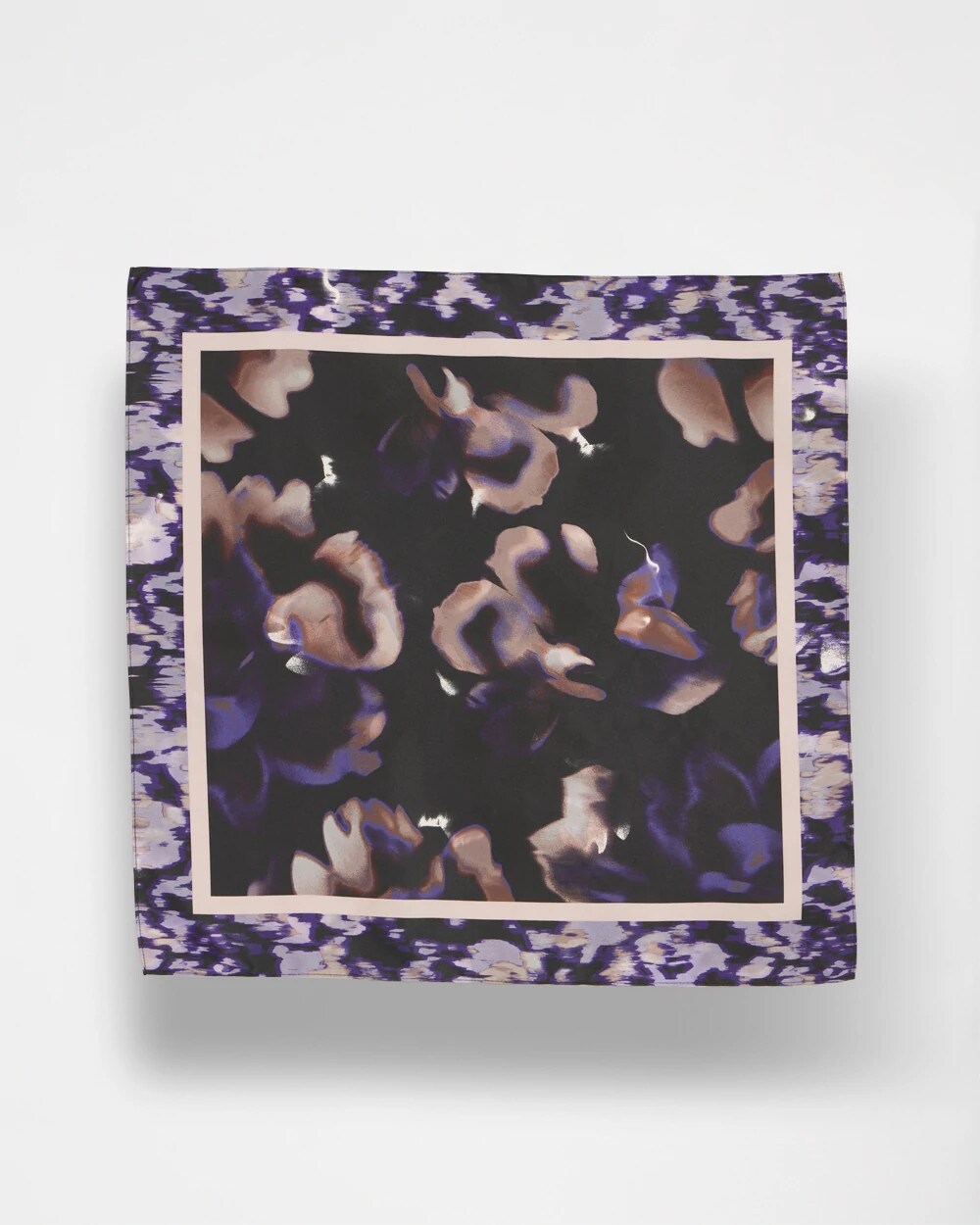Black Fjord Flora Square Neckerchief Scarf