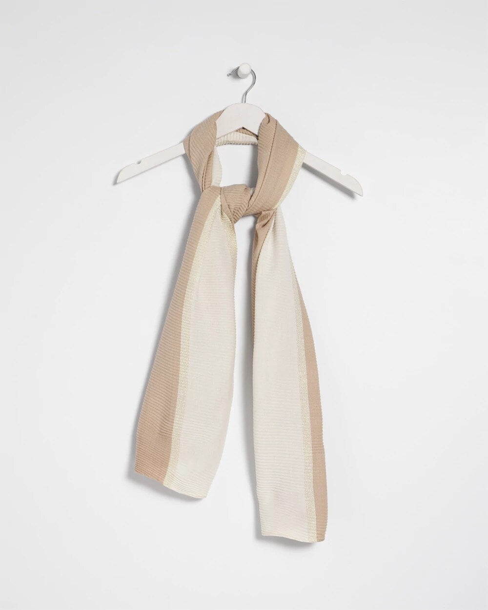 Neutral Ombre Pleated Oblong Scarf