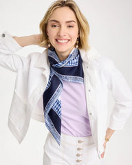Amparo Blue Ellie Sprigs Square Scarf