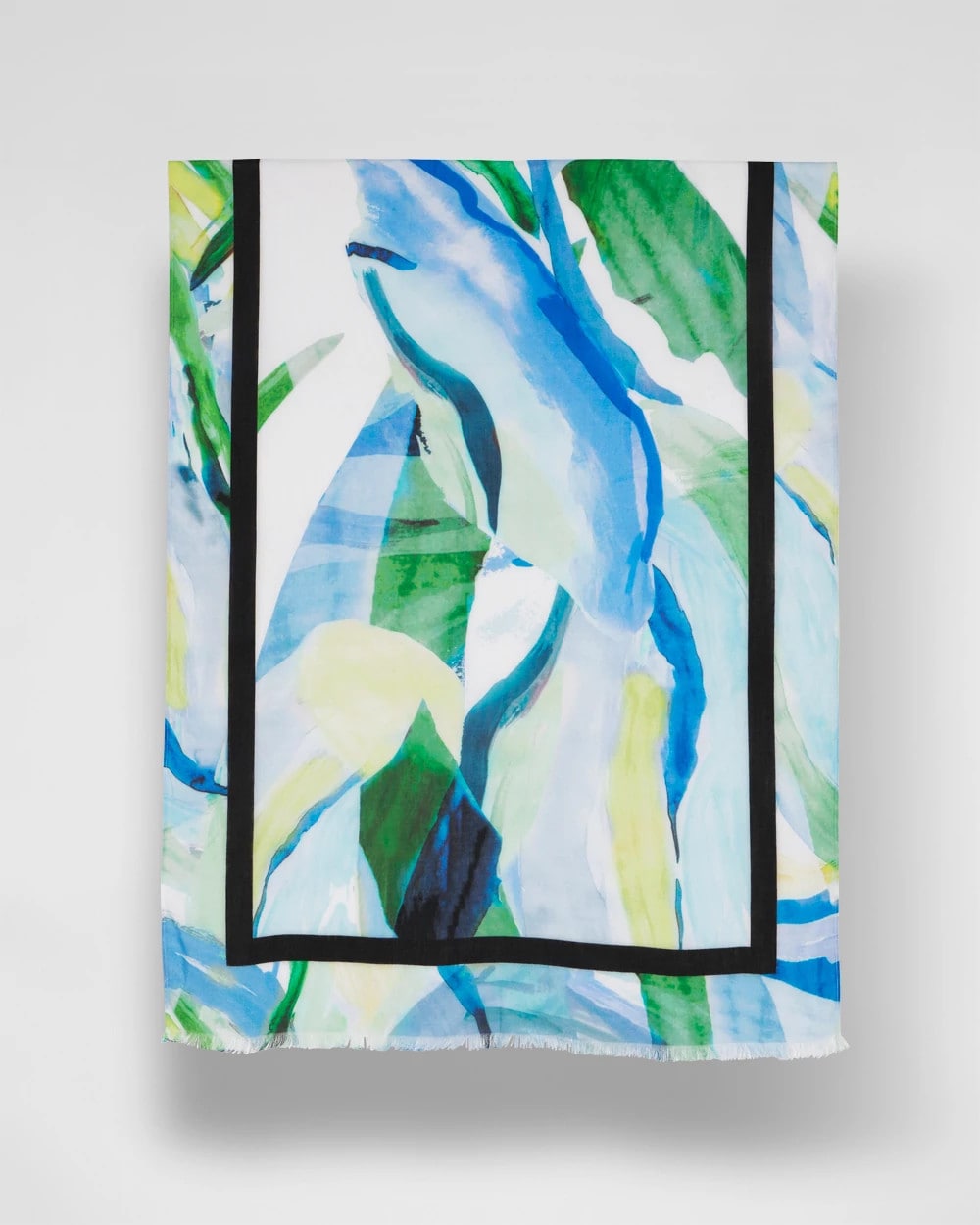 Amparo Blue Blooming Brush Oblong Scarf