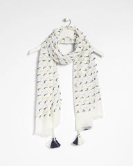 Multi Fringe Oblong Scarf