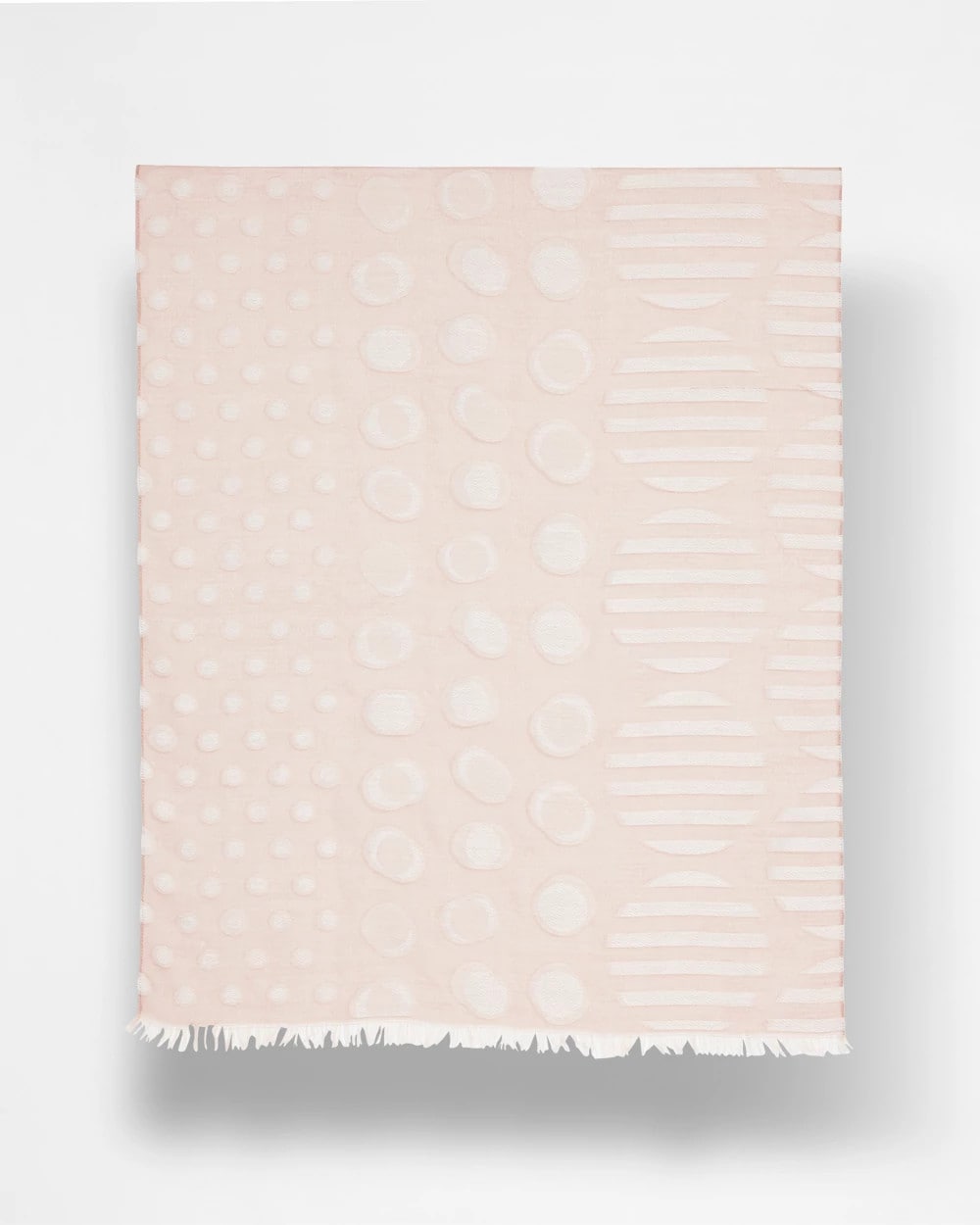 Neutral Neutral Polka Dot Oblong Scarf