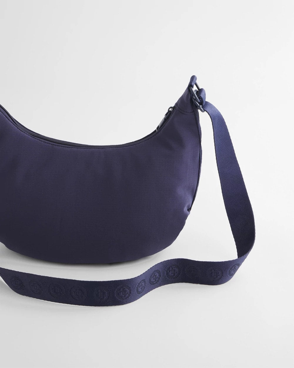 Passport Blue Ripstop Crescent Crossbody Sling Bag