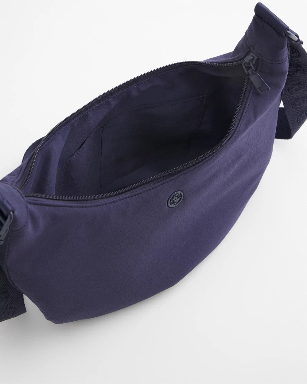 Passport Blue Ripstop Crescent Crossbody Sling Bag