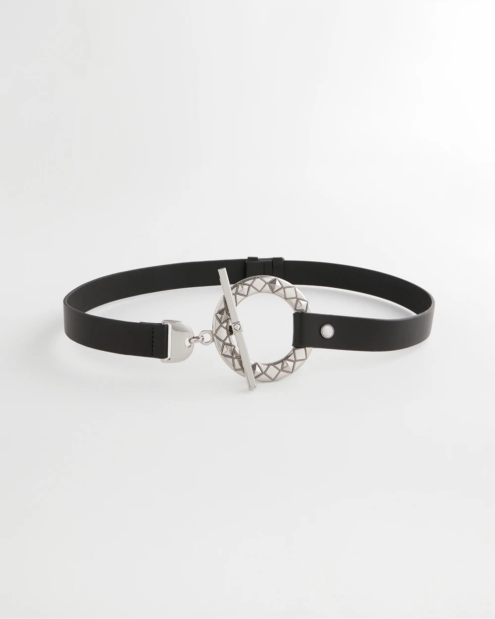 Black/Silver Silver Toggle Trouser Belt