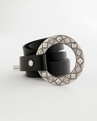 Black/Silver Silver Toggle Trouser Belt