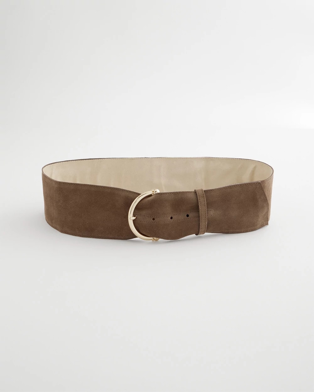 Topaz Smoke Suede Pull Through Sash Belt
