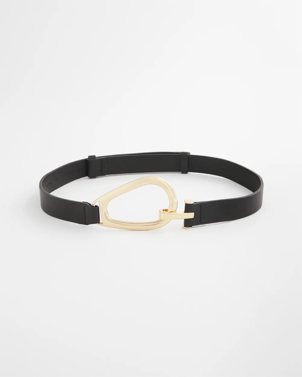 Black Interlock Buckle Slouch Belt