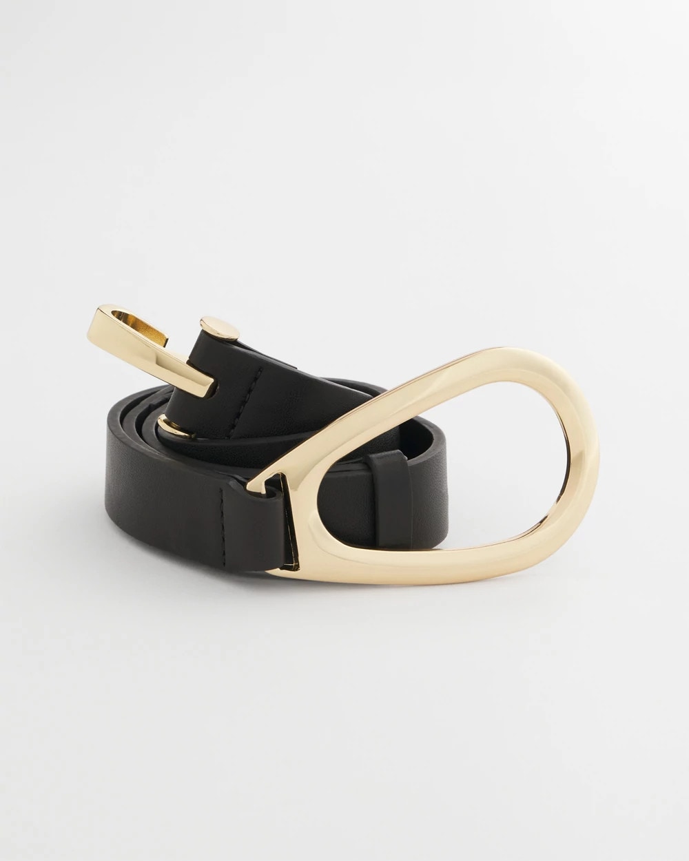 Black Interlock Buckle Slouch Belt