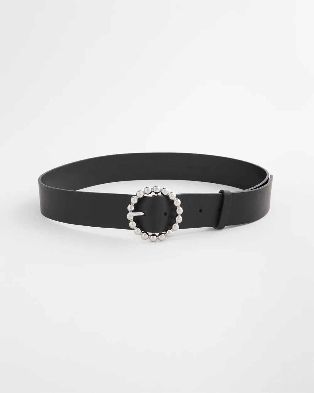 Black/Silver Silver Dot Trouser Belt