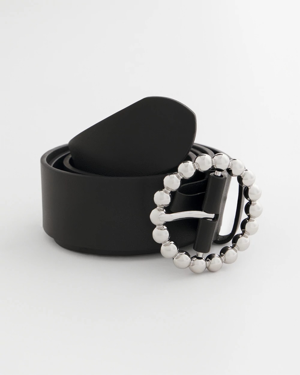 Black/Silver Silver Dot Trouser Belt