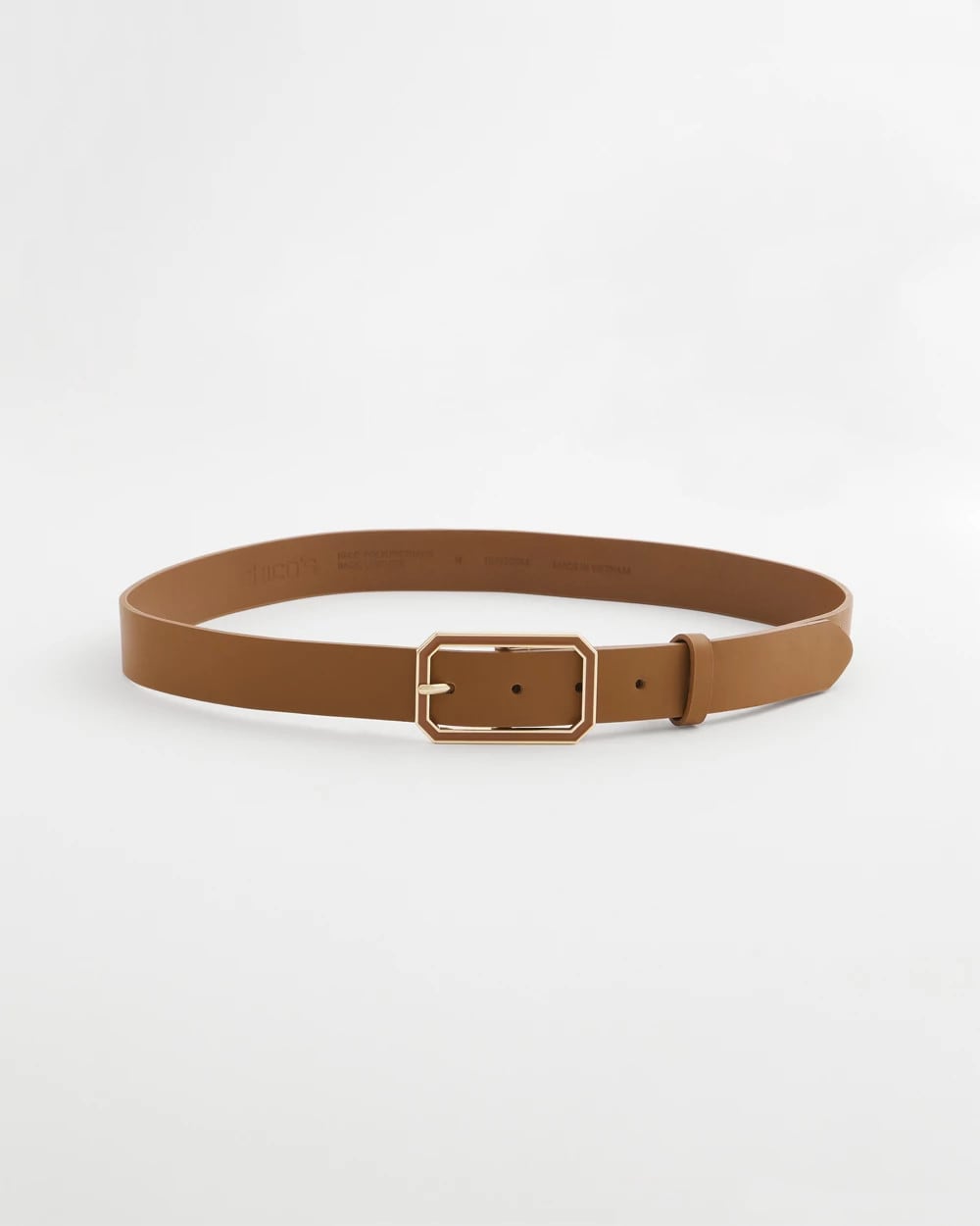 Brown Cognac Enamel Buckle Trouser Belt