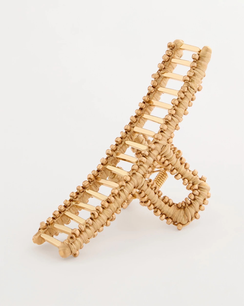 Metallic Raffia Hair Clip