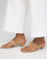 Light Tan Julia Suede Kitten Heel