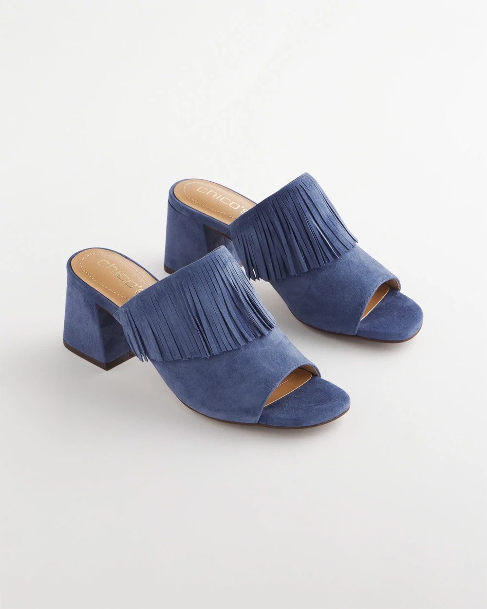 Blue Lotus Blue Lotus Suede Fringe Block Heels