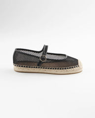 Black Eliana Mesh Mary Jane Espadrille