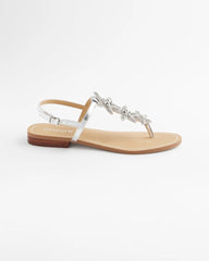 Silver Beach Starfish T-Strap Sandals