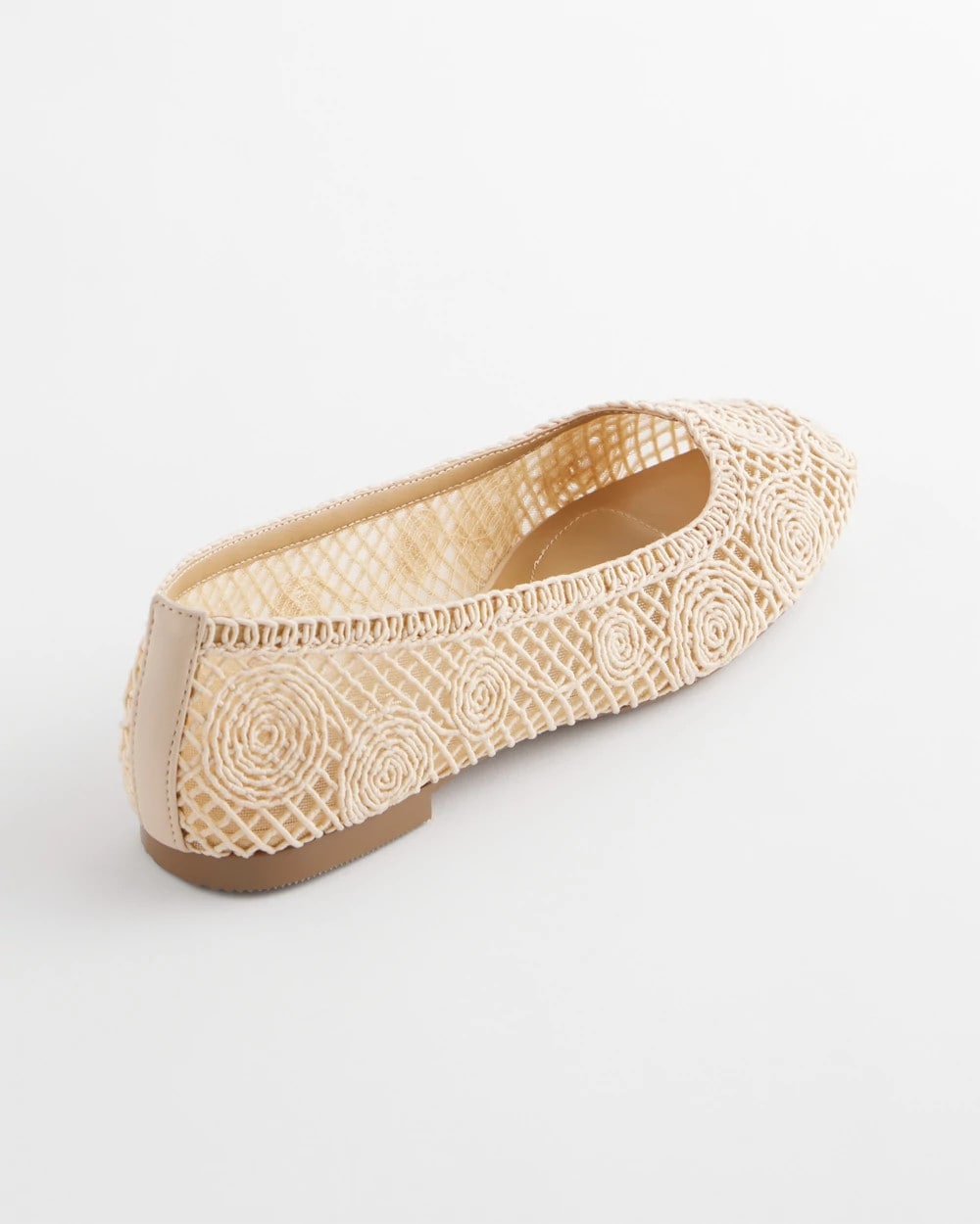 Natural Cora Raffia Flats