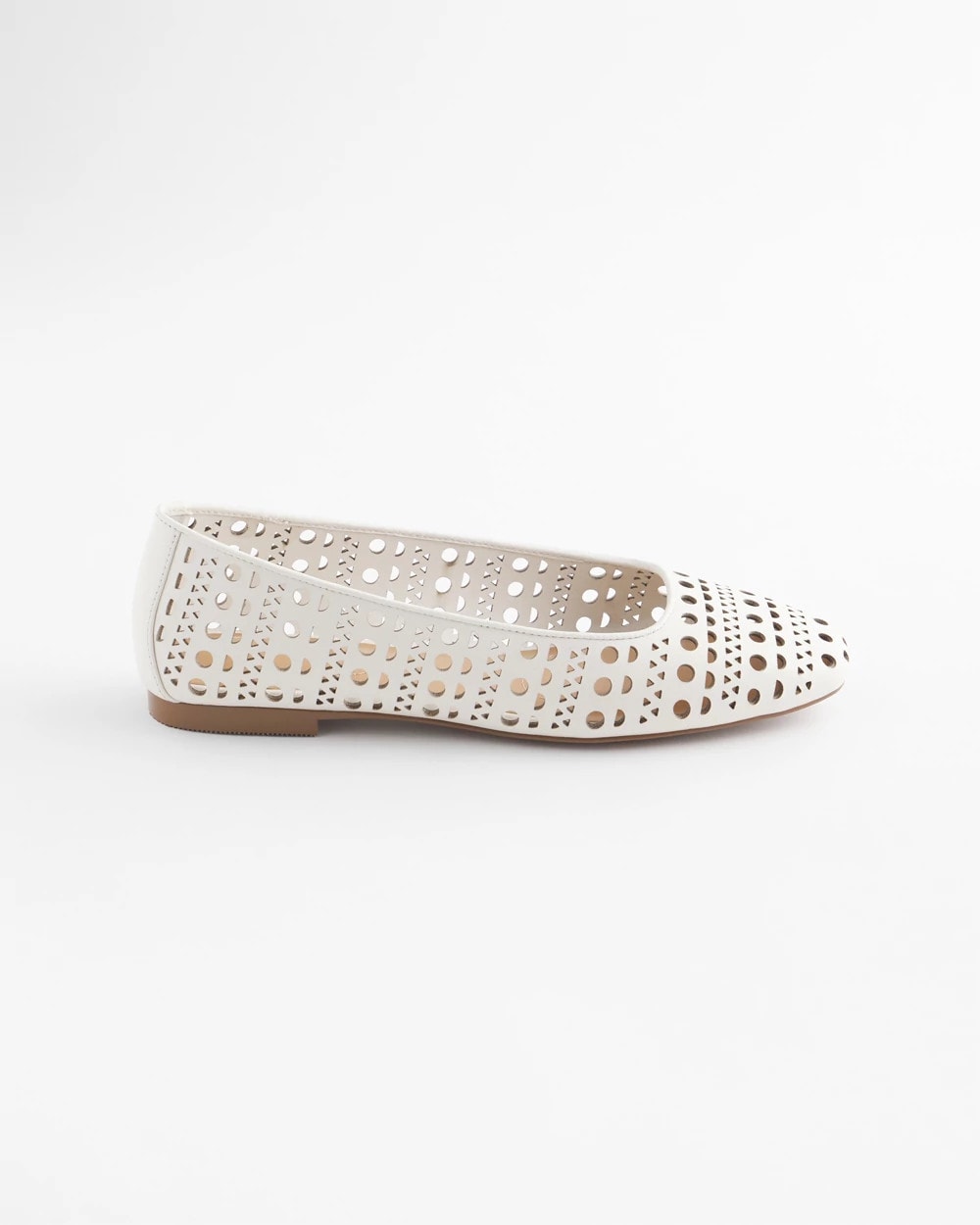 Alabaster Cutout Ballet Flats