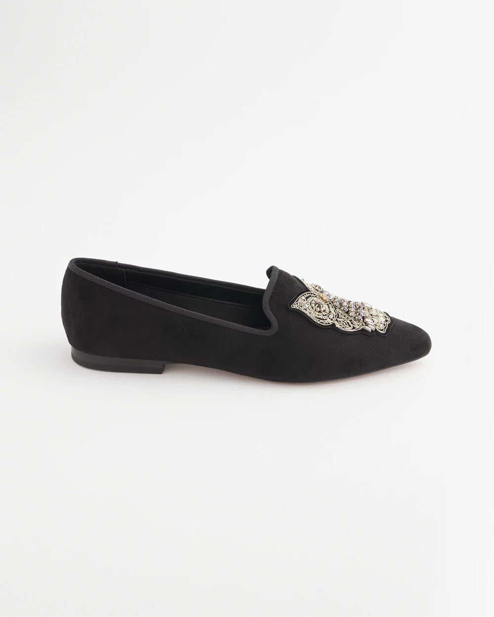 Black Black Microsuede Loafers