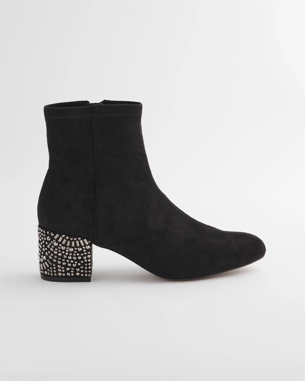 Black Embellished Destiny Art Deco Boot Heels